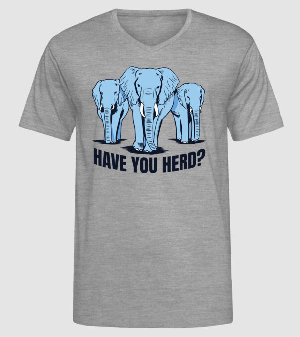 Elefanți model gri pe tricou