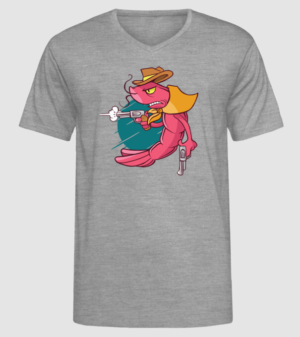 Rac înarmat model gri pe tricou