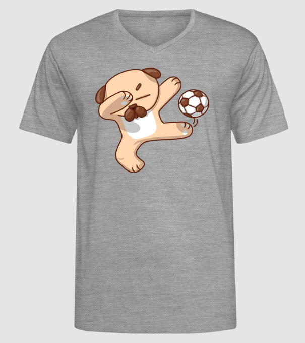 Cățel fotbalist DAB model gri pe tricou