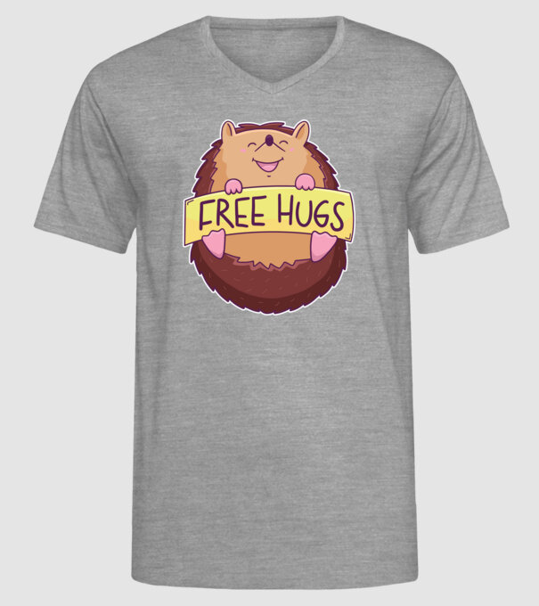Free Hugs Arici model gri pe tricou