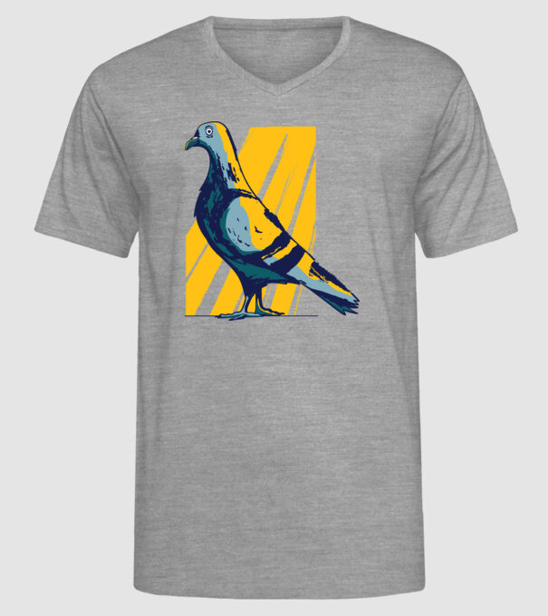 Porumbel model gri pe tricou