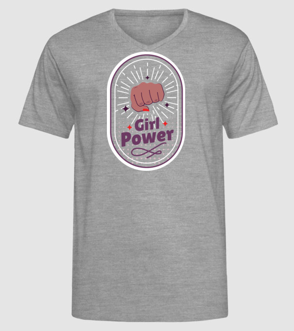 Girl Power Ziua Femeii model gri pe tricou