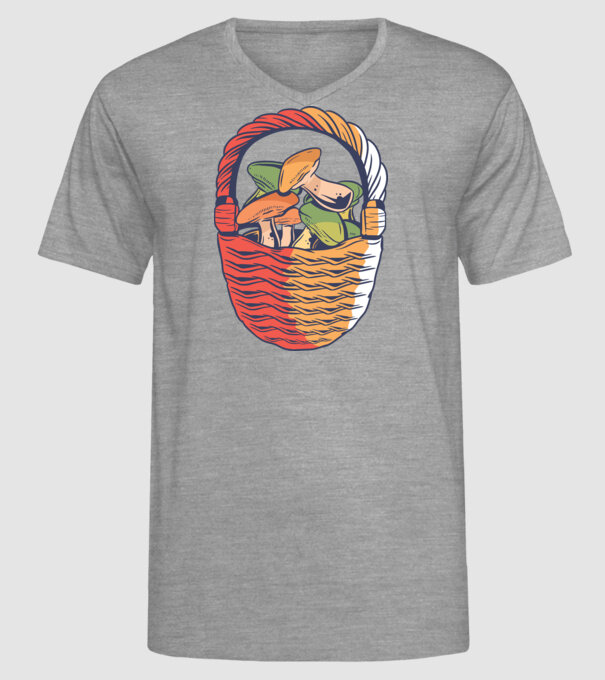 Ciuperci model gri pe tricou