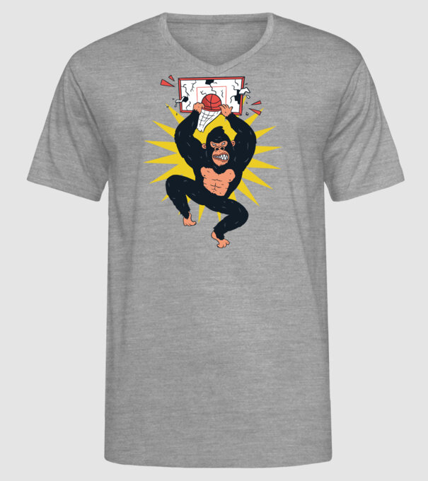 Gorilă baschet model gri pe tricou