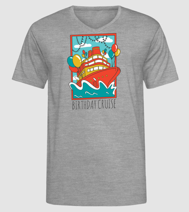 Croazieră model gri pe tricou