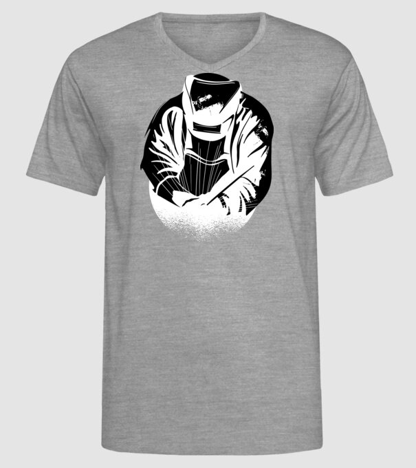 Tricou sudor model gri pe tricou