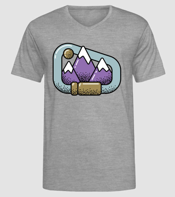 Carabină de alpinist model gri pe tricou