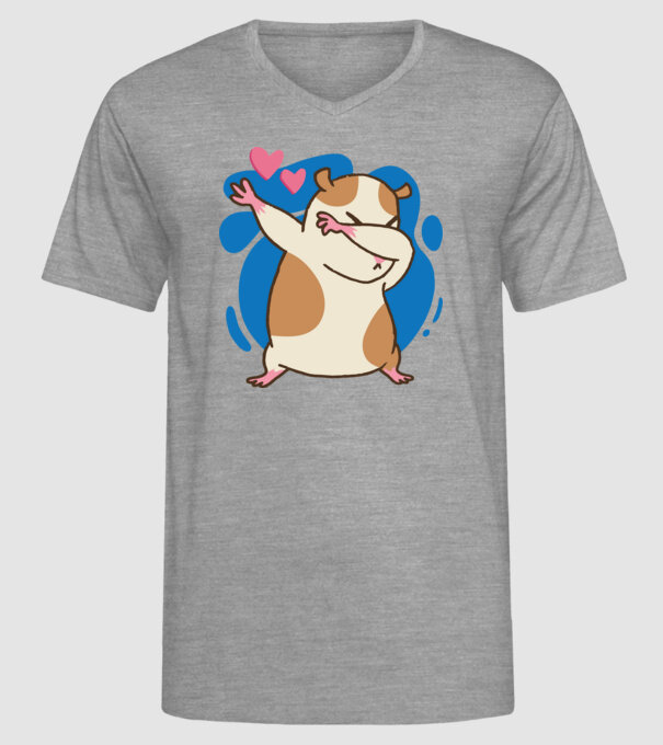 Hamster DAB model gri pe tricou