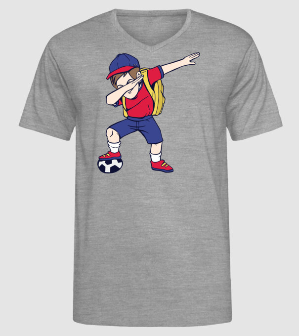 Școlar Fotbalist DAB model gri pe tricou