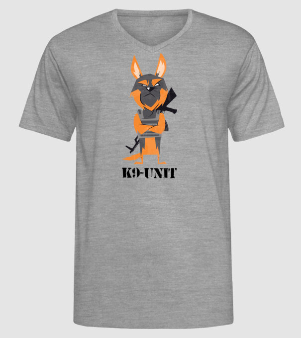 Unitatea K9 - Câine polițist model gri pe tricou