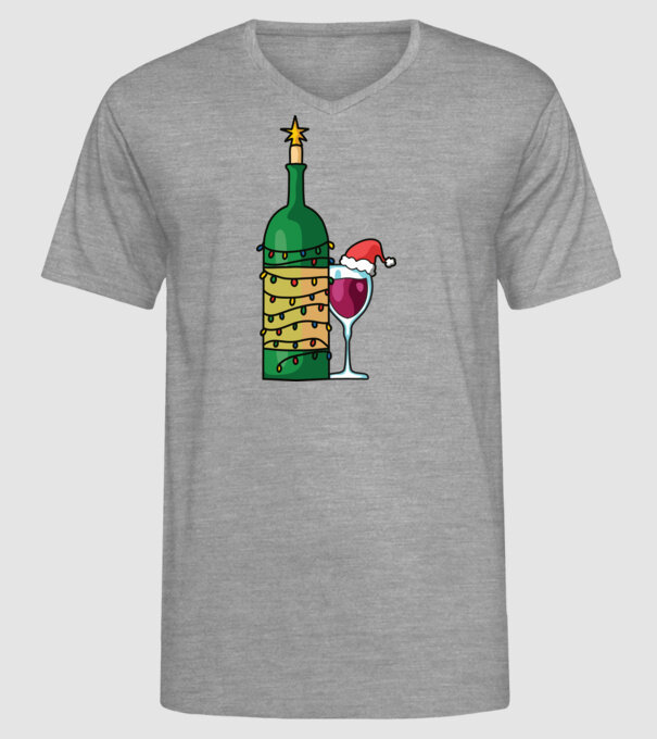 Vin de Crăciun model gri pe tricou