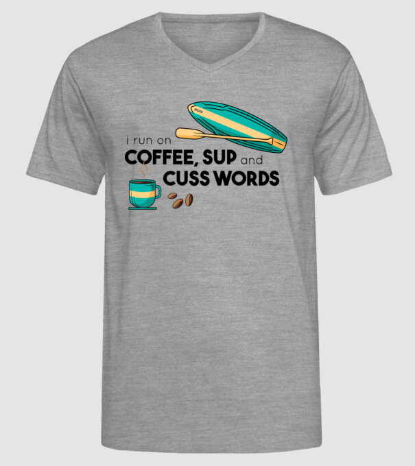 Cafea și SUP model gri pe tricou