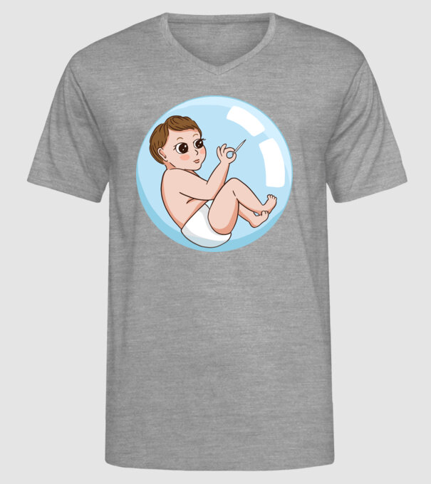 Bebeluș model gri pe tricou