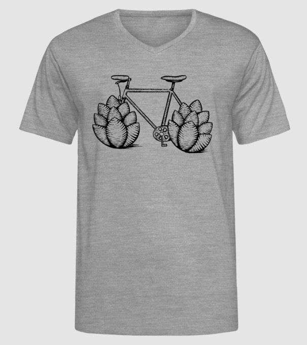 Bicicletă Hamei model gri pe tricou