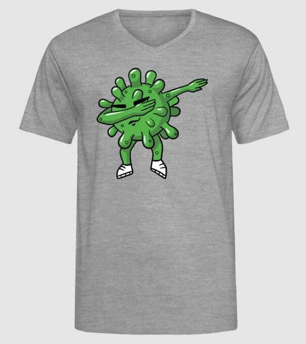 Coronavirus DAB dans model gri pe tricou