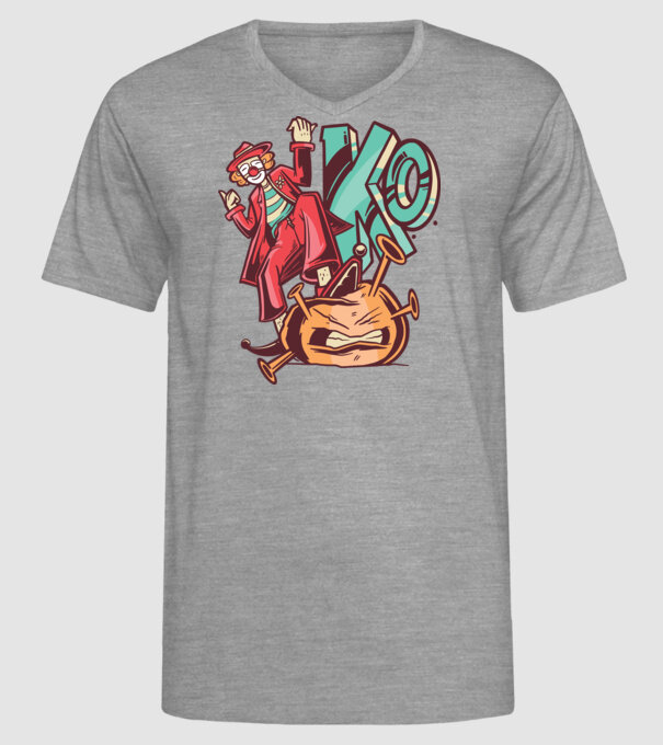 Coronavirus KO model gri pe tricou