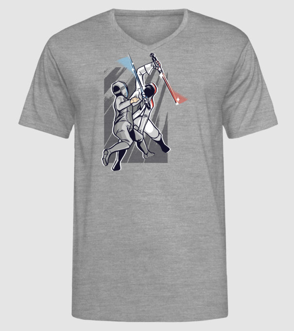 Sabie laser scrimă model gri pe tricou