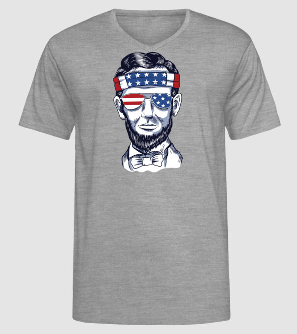 Lincoln USA model gri pe tricou