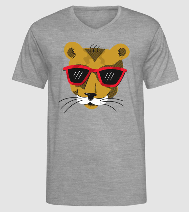 Leu cool model gri pe tricou