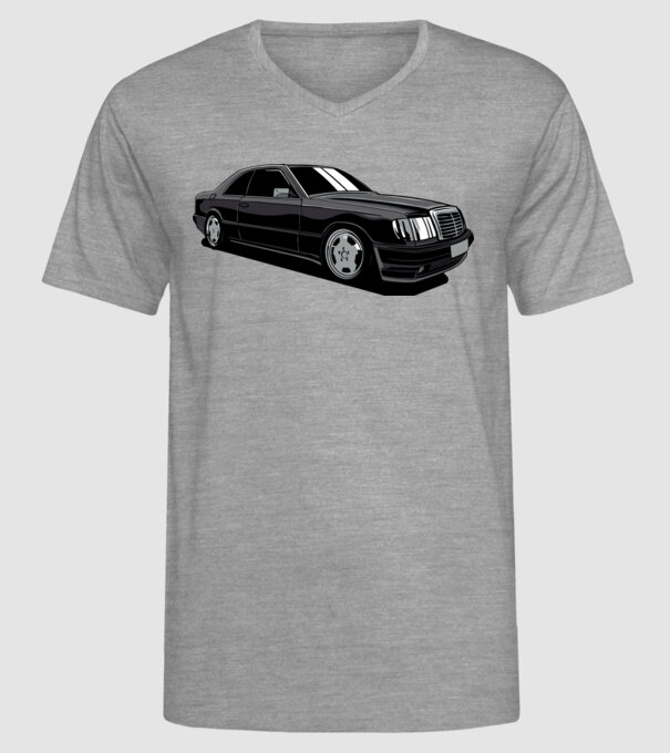 Mercedes model gri pe tricou
