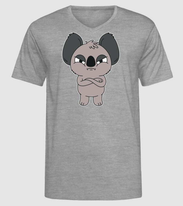 Koala Supărat model gri pe tricou