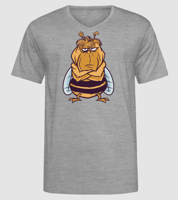 Albină Supărată model gri pe tricou
