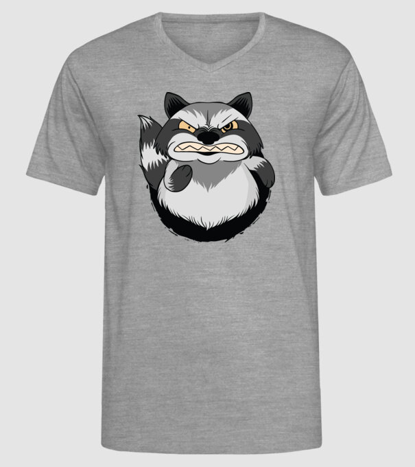 Raton furios model gri pe tricou