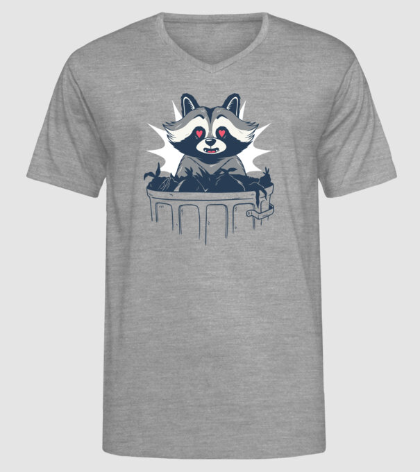 Raton model gri pe tricou