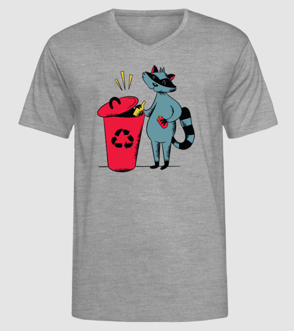 Reciclare Raton model gri pe tricou