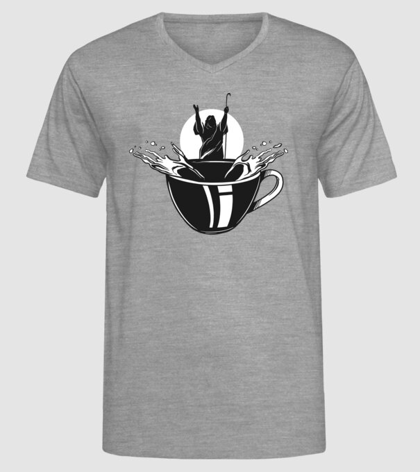 Moise cafea model gri pe tricou