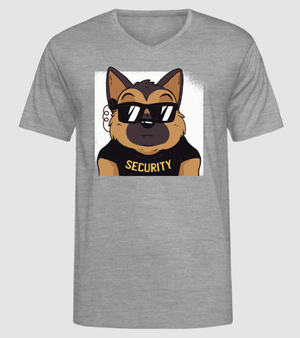 Ciobănesc german Security tricou amuzant cu Câine model gri pe tricou
