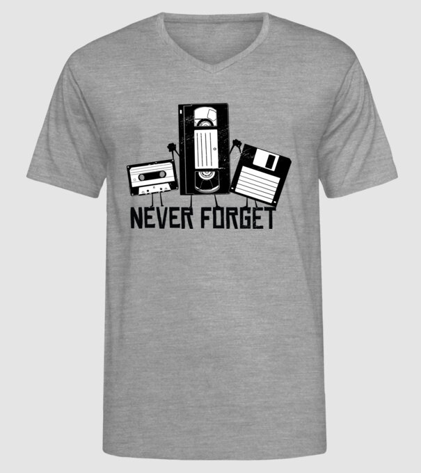 Never Forget model gri pe tricou