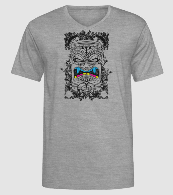 Stâlp totem antic model gri pe tricou