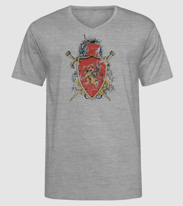 Scut model gri pe tricou
