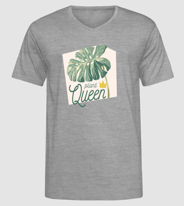 Plant Queen model gri pe tricou