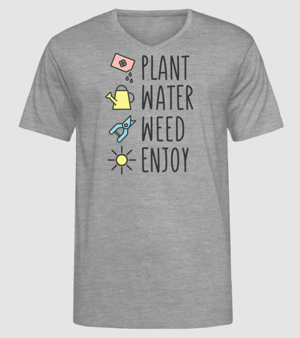 Plant Water Weed Enjoy model gri pe tricou