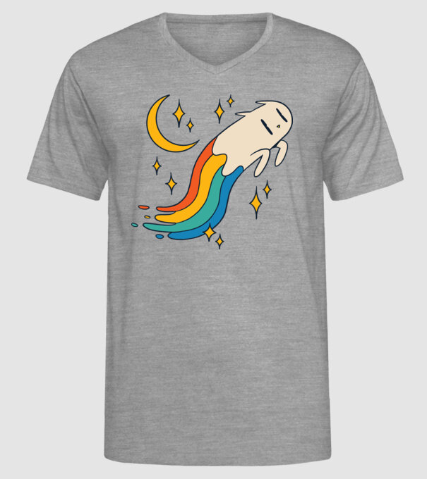 Pisoi zburător model gri pe tricou