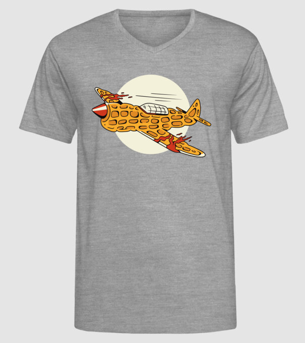 Prăjitură zburătoare model gri pe tricou