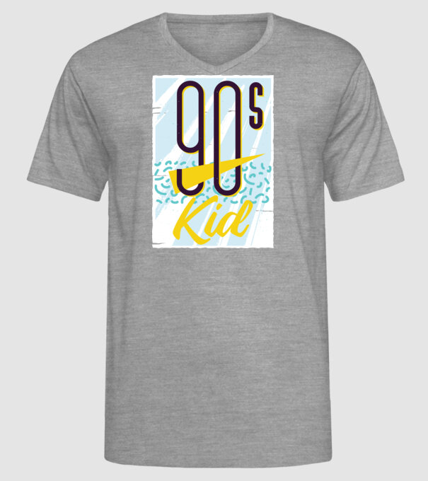 Retro 90s Kid model gri pe tricou