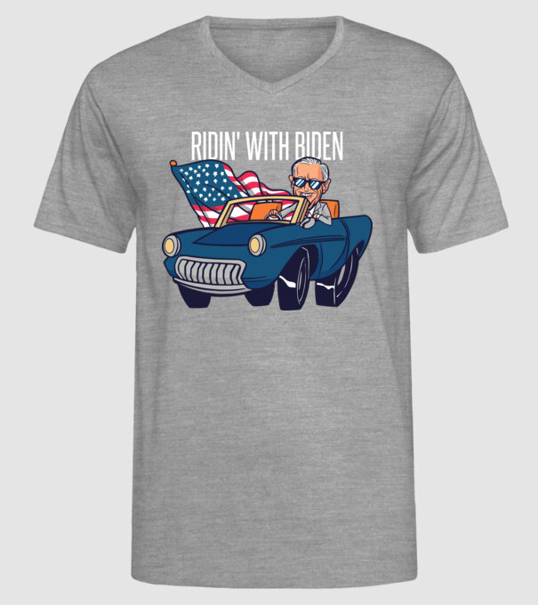 'Ridin'' with Biden - SUA 2020 alegeri' model gri pe tricou