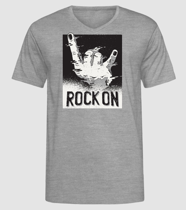Rock On model gri pe tricou