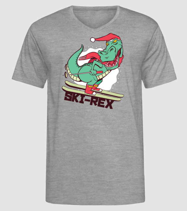 Ski Rex model gri pe tricou
