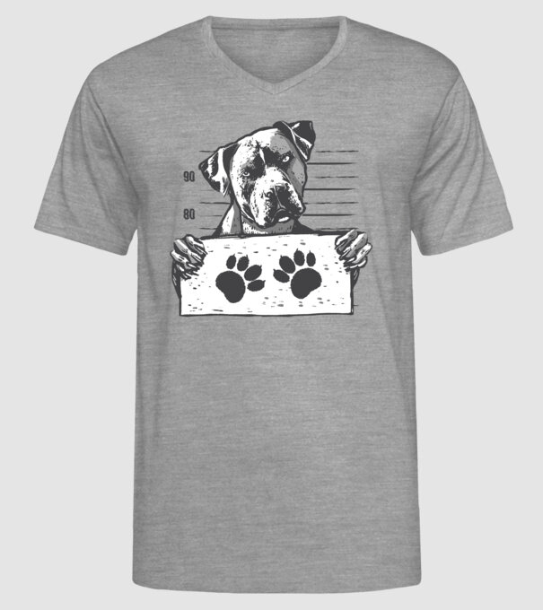 Staffordshire Terrier Închisoare model gri pe tricou