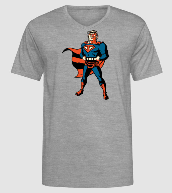 Super Trump Usa 2020 model gri pe tricou
