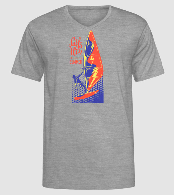 Surfs up this summer model gri pe tricou