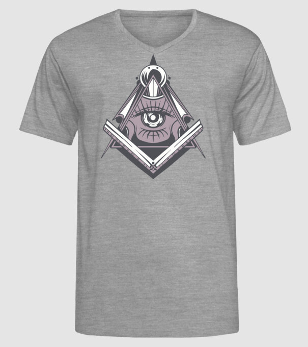 Masoni Illuminati model gri pe tricou