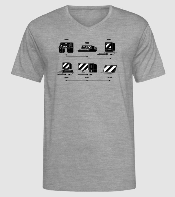 Evoluție Computer model gri pe tricou