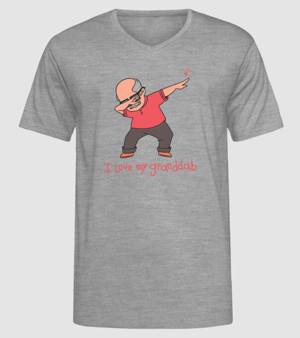 Îl iubesc pe bunicul meu model gri pe tricou