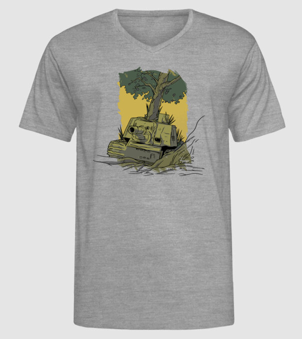 Tanc Copac model gri pe tricou