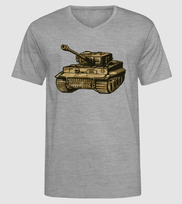 Tanc Mașină de luptă model gri pe tricou